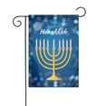thumbnail image 1 of Happy Hanukkah Garden Flag Decoration Yard Farmhouse Double Sided Holiday Party Outdoor Camping Decor Flags 12x18in, 1 of 7