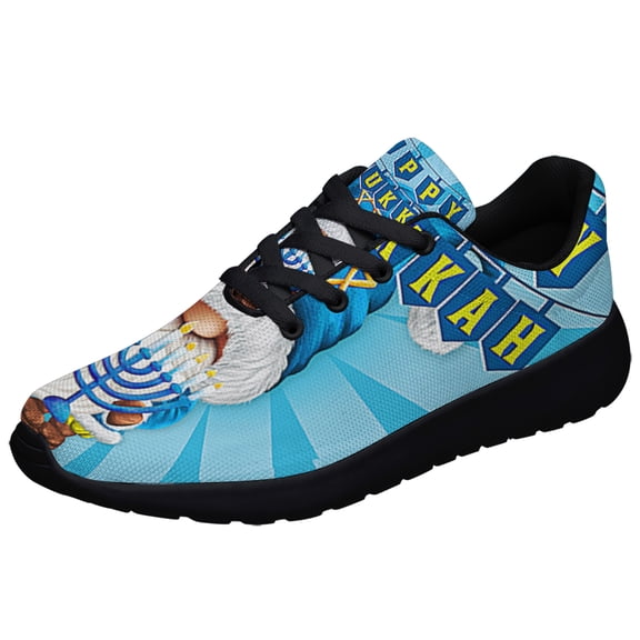 Happy Hanukkah Gnome Shoes Sneakers Black Size 12