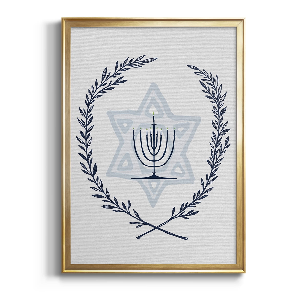 Happy Hanukkah I Premium Framed Print - Ready to Hang