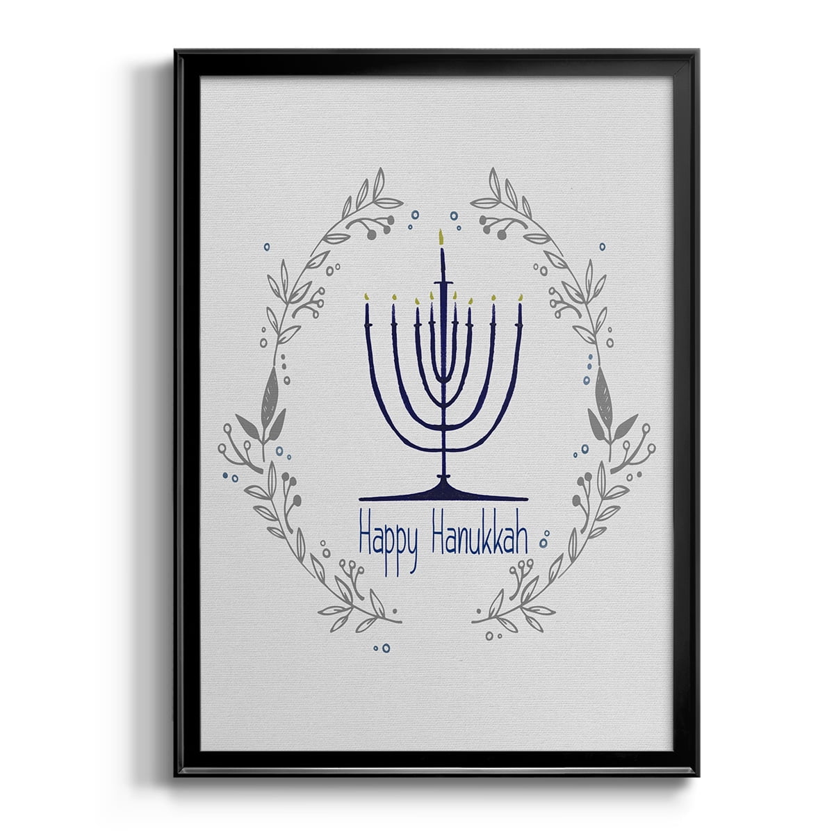 Happy Hanukkah II Premium Framed Print - Ready to Hang