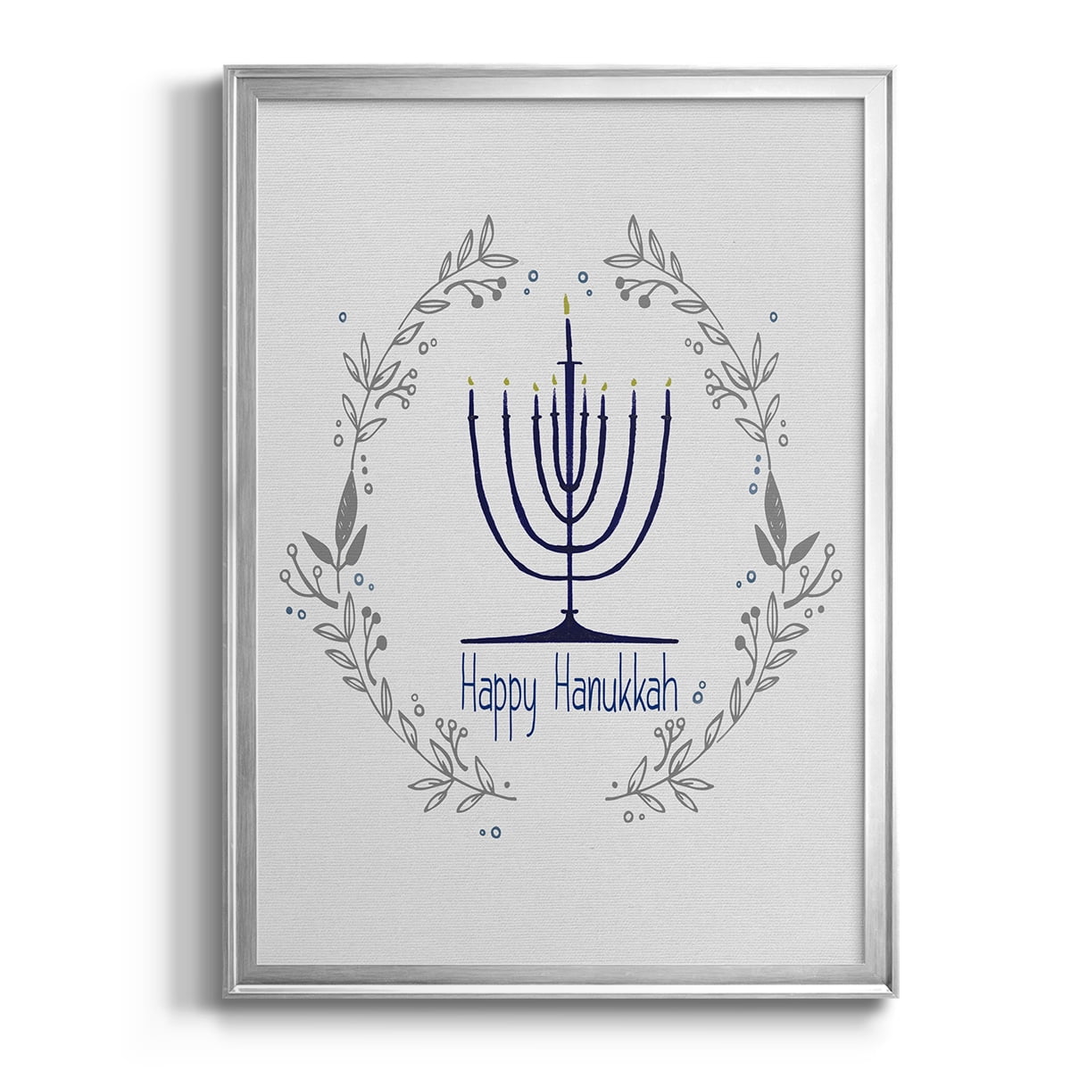 Happy Hanukkah II Premium Framed Print - Ready to Hang