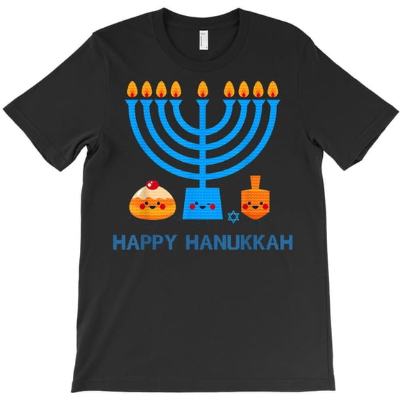Happy Hanukkah Jewish Chanukah Retro Mascot Kid Men Woman Themed Holiday G33388 Unisex T-Shirt, Up to Size 5XL