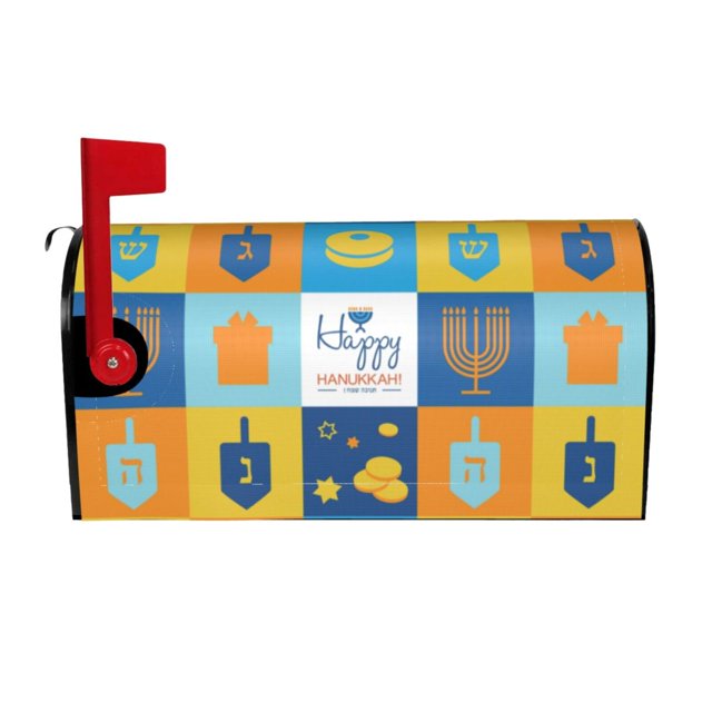 Happy Hanukkah Jewish Festival Holiday Mailbox Decoration Protective