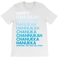 thumbnail image 1 of Happy Hanukkah Jewish Holiday Chanukah Menorah Dreidel Themed Holiday - Unique Gift Tee G34294 Unisex T-Shirt, Up to Size 5XL, 1 of 2