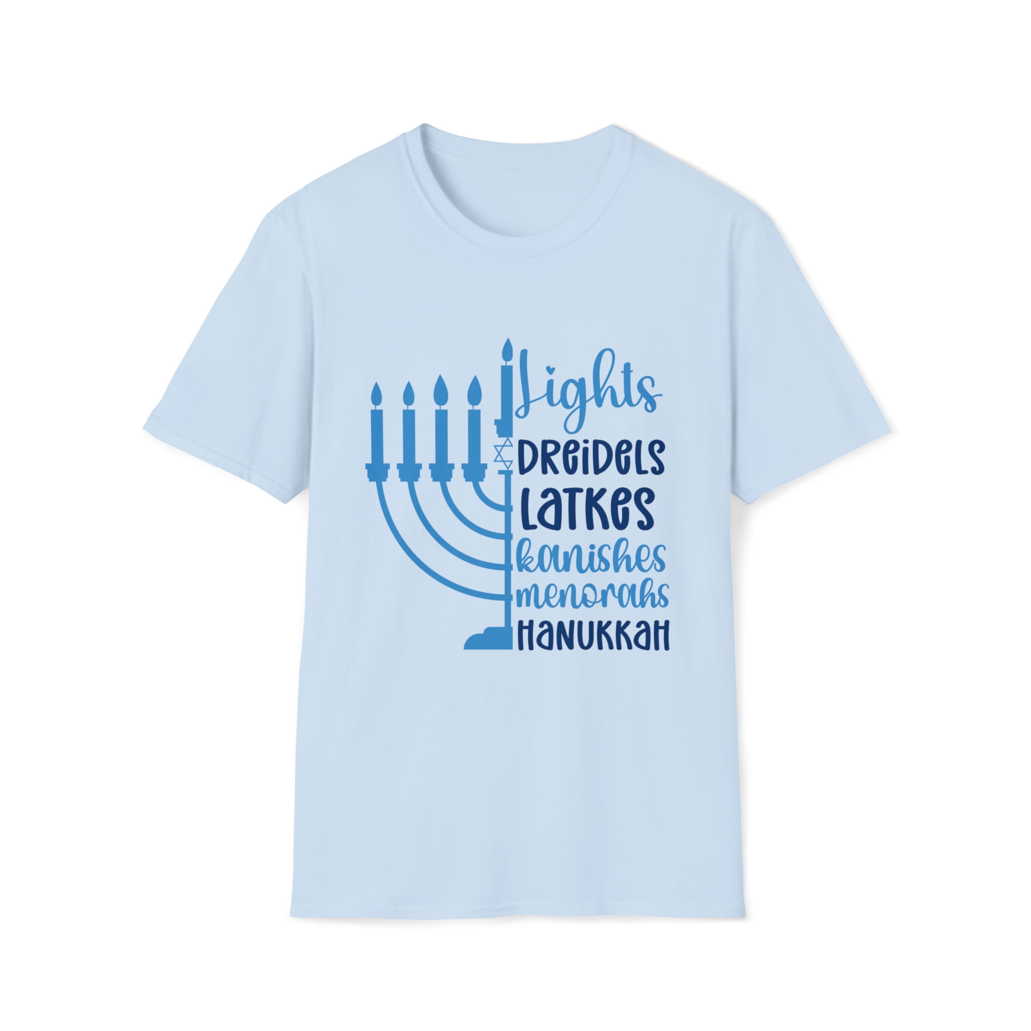 Happy Hanukkah Shirt, Jewish Holidays, Menorah, 8 Nights