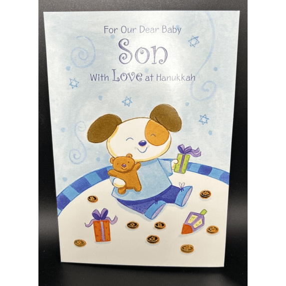 Happy Hanukkah Son Greeting Card w/Envelope