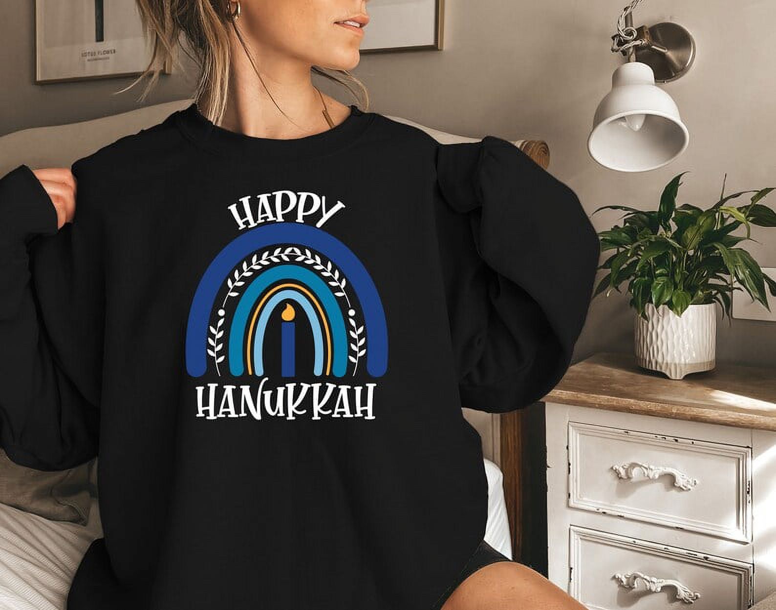 Happy Hanukkah Sweatshirt,Happy Hanukkah Gift,Hanukkah Shirt,Menorah