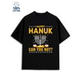 thumbnail image 1 of Greenink Happy Hanukkah T-Shirt for men Hanukkah 180G 100% Cotton black Joyful fun Basic Unisex Shirt Printed tshirts Unique Design Unisex Shirt Graphic Tee tshirts, 1 of 7