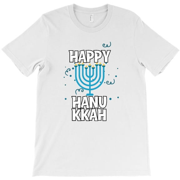 Happy Hanukkah Themed Cheerful Jewish Holiday Graphic Design Style Fun - Last-Minute Gift G33207 Unisex T-Shirt, Up to Size 5XL