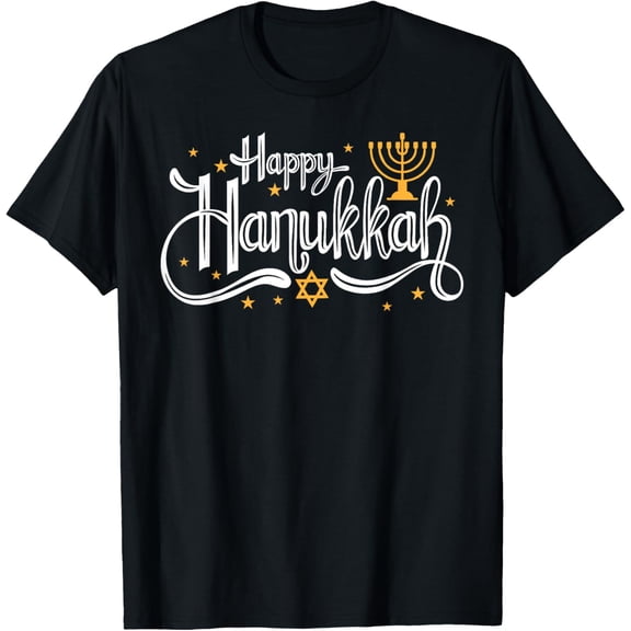 Happy Hanukkah Vintage Jewish Holiday Gift T-Shirt
