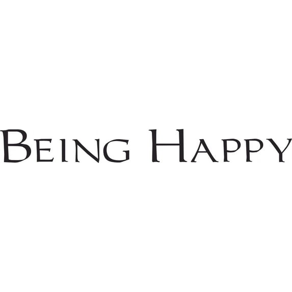 Being Happy Happiness Quotes Lettering Wall Sticker Art Design Decal for Girls Boys Kids Room Bedroom Nursery Kindergarten House Fun Home Decor Stickers Wall Art Vinyl Decoration (20x40 inch)
