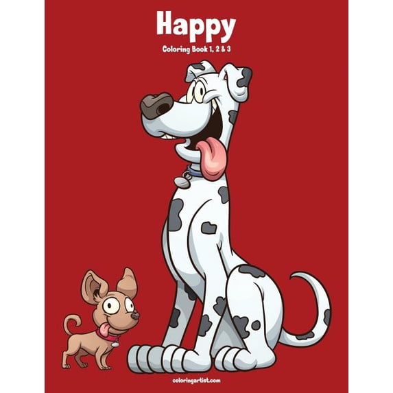 Happy Happy Coloring Book 1, 2 & 3, (Paperback)