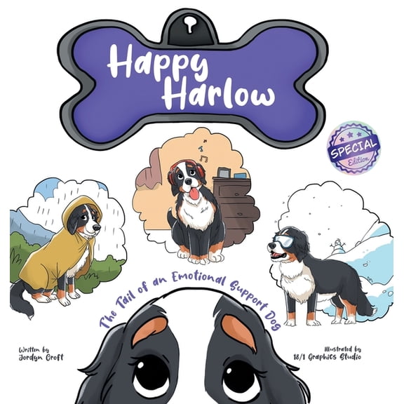 Happy Harlow: The Tail of an Emotional Support Dog, (Hardcover)