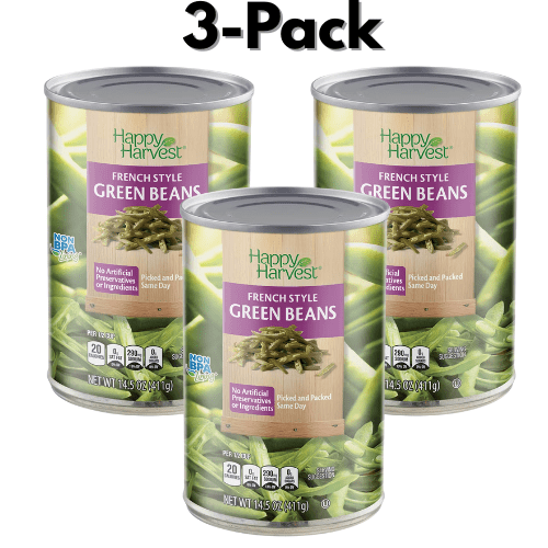 Happy Harvest French Style Green Beans, No Artificial Preservatives, 3-Pack, 14.5 oz
