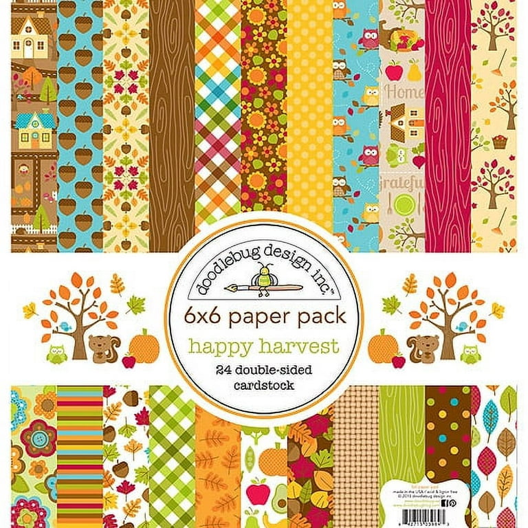 Harvest - Patterned Cardstock Paper Pad - Double
