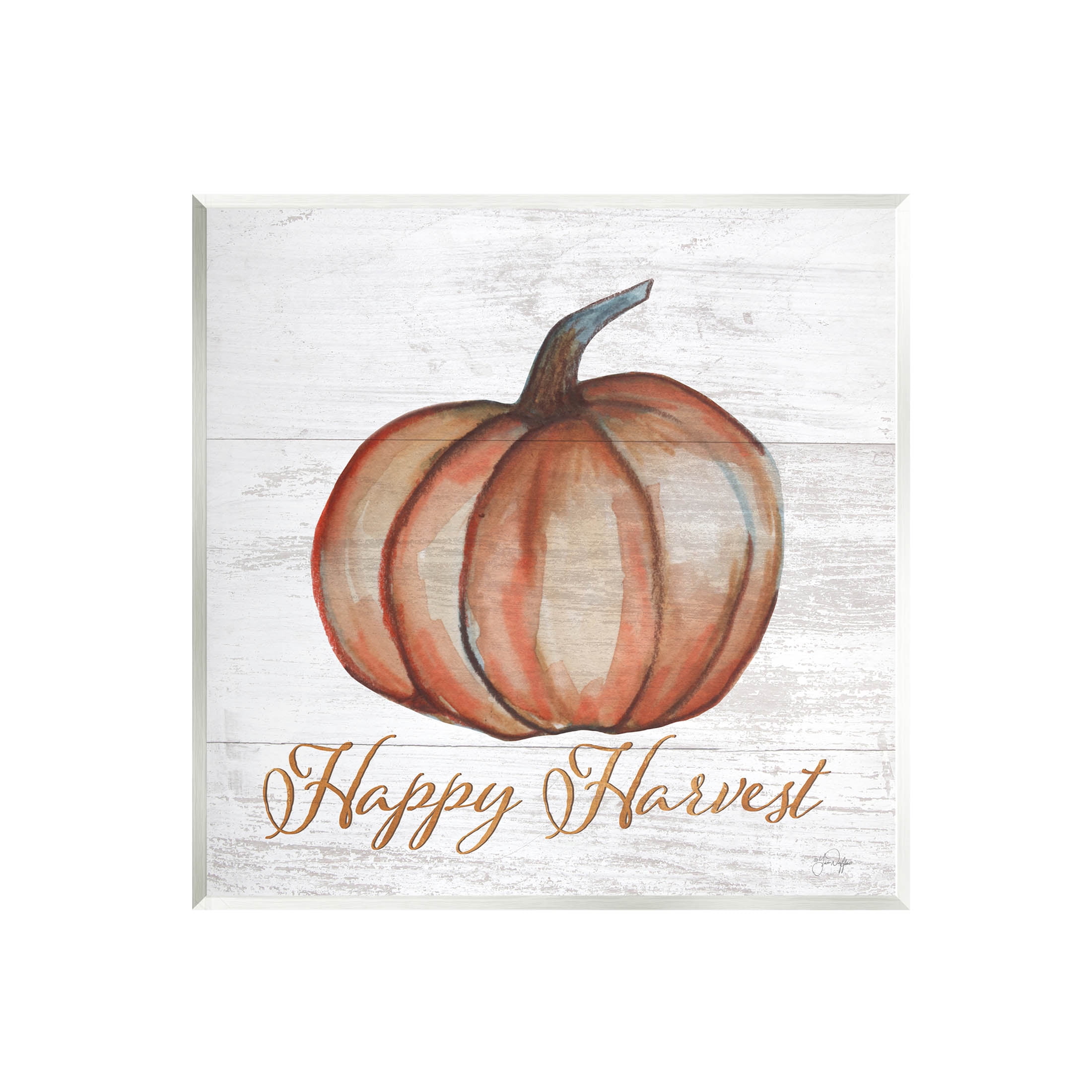 Happy Harvest Pumpkin Country Rustic Holiday Graphic Art Unframed Art Print Wall Art