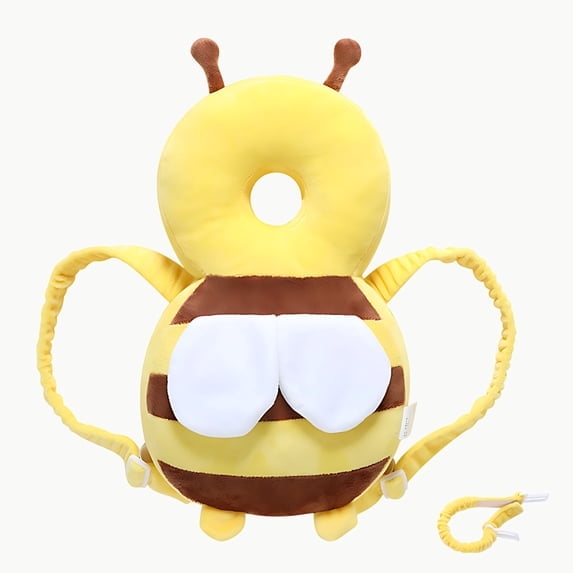 Happy Hatch Bee Anti-Drop Plush Pillow for Toddlers, Yellow, 24 Months+