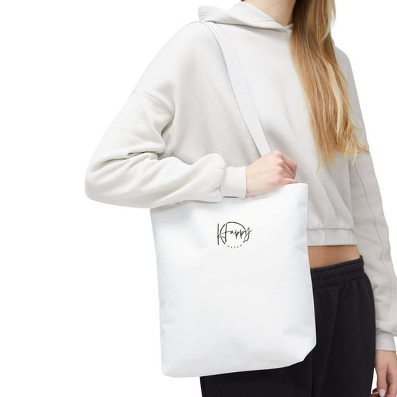 Happy Hatch Custom Tote Bag – 13"x13" All-Over Print, Durable Polyester with Cotton Handles – Reusable Shopping & Everyday Carry Bag