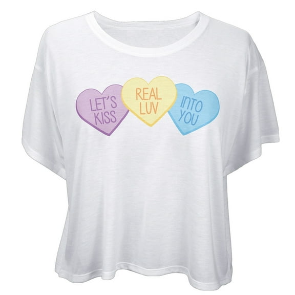 Happy Heart Trio Juniors Boxy T-Shirt - Medium