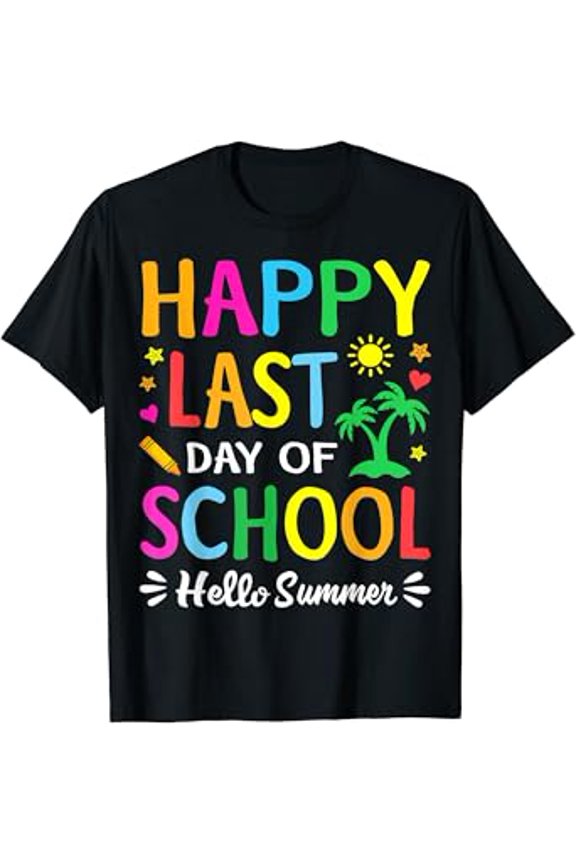 Happy Hello Teacher Student Last Day Of School Summer Event T-Shirt, Size S-5XL