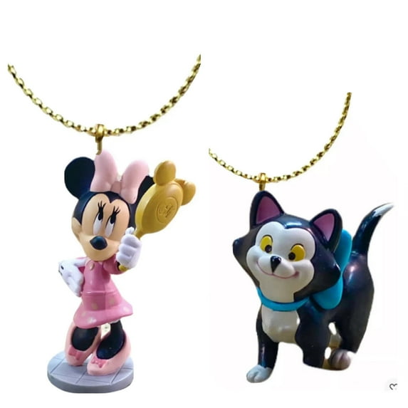 Happy Helper Figaro Cat & Vanity Botique Minnie Ornament Charm Figure 3” PVC New