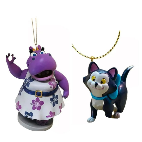 Happy Helper Hilda Hippo & Figaro Cat 3" Ornament Charm Figure Figurine Minnie