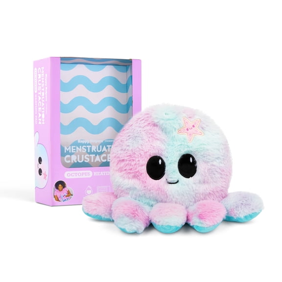Happy Helpers Menstruation Crustacean Octopus, Microwavable Heating Pad for Cramps, Gifts for Teens