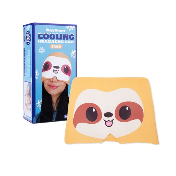Happy Helpers Sloth Headache Cap - Cooling Soothing Relief & Comfort