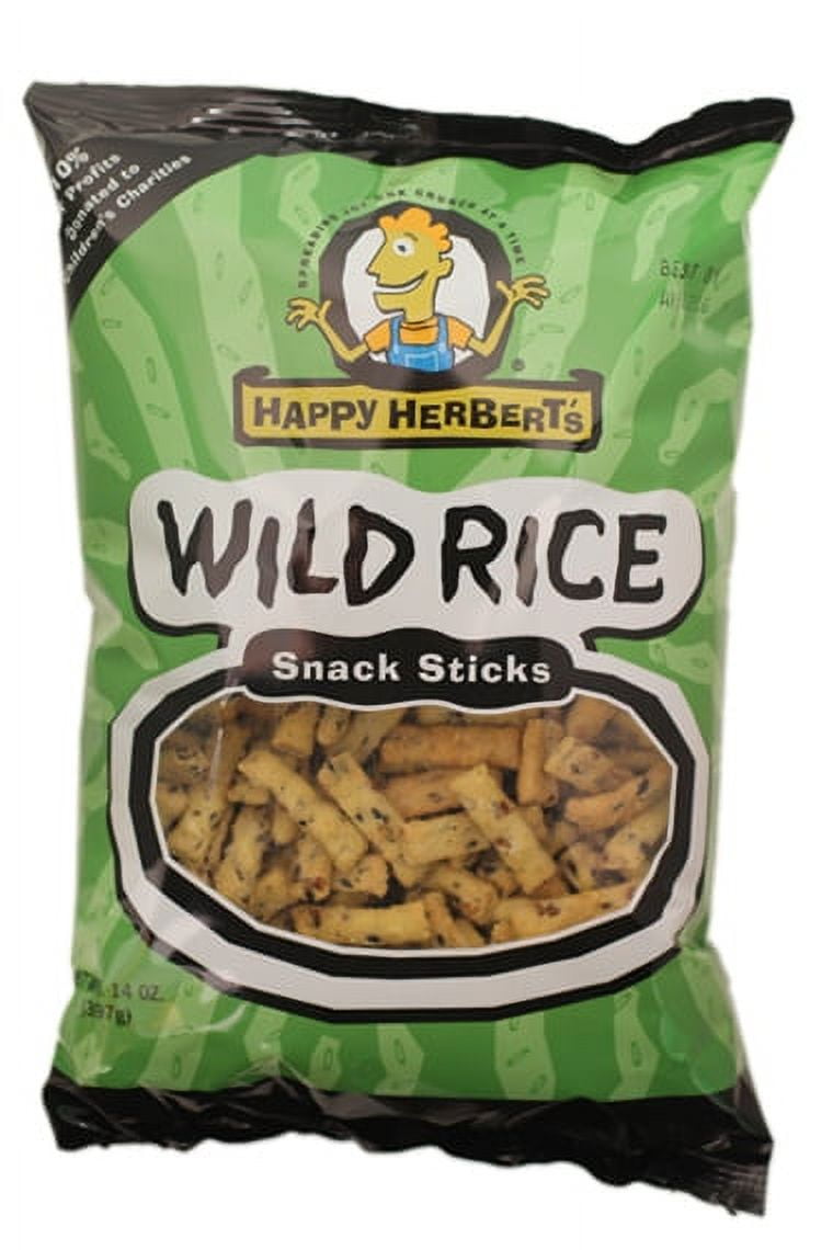 Happy Herbert's Food Company Wild Rice Snack Sticks 14 oz 12 Pack