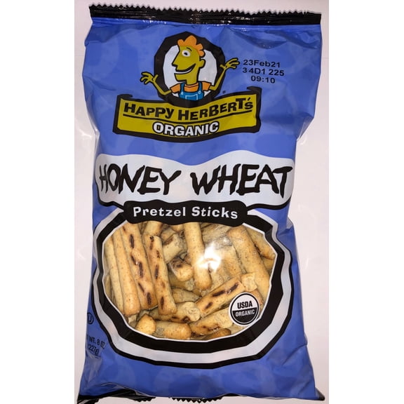 Happy Herbert's Organic Honey Wheat Pretzel Sticks 8 oz Case of 12