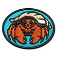 thumbnail image 1 of Happy Hermit Crab Applique Multi-Color Embroidered Hook & Loop Patch - 2.0 Inch Mini, 1 of 5
