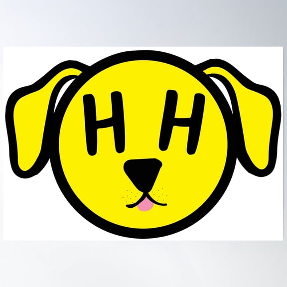 Happy Hippie Foundation Logo - Dog Poster Wall Art, Modern Wall Decor, 8x12 UNFRAMED
