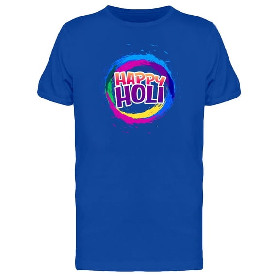 Happy Holi Colorful Frame Tee Men's -Image by Shutterstock