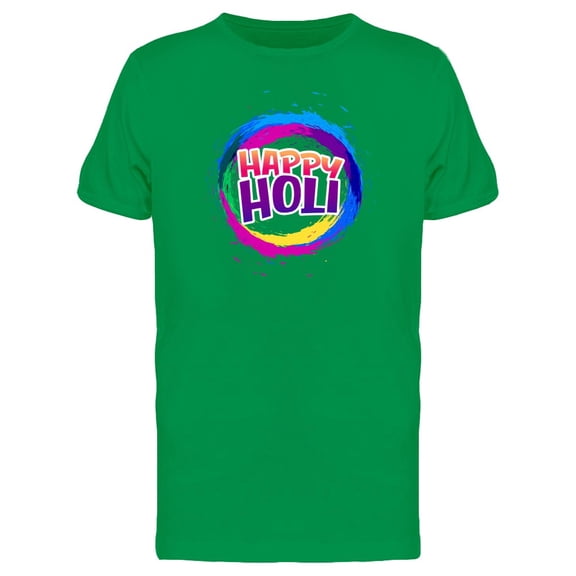 Happy Holi Colorful Frame Tee Men's - Men T-Shirt, Xtra Large