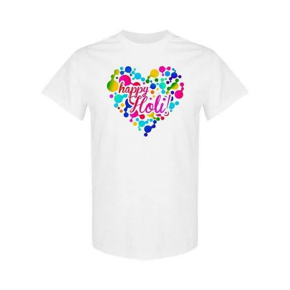 Happy Holi! Heart T-Shirt Women -SPIdeals Designs, Female Small