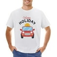 thumbnail image 1 of Happy Holiday Men’s T-Shirt 100% Cotton Casual Short Sleeve Tops Gift Tee White 2XL, 1 of 2