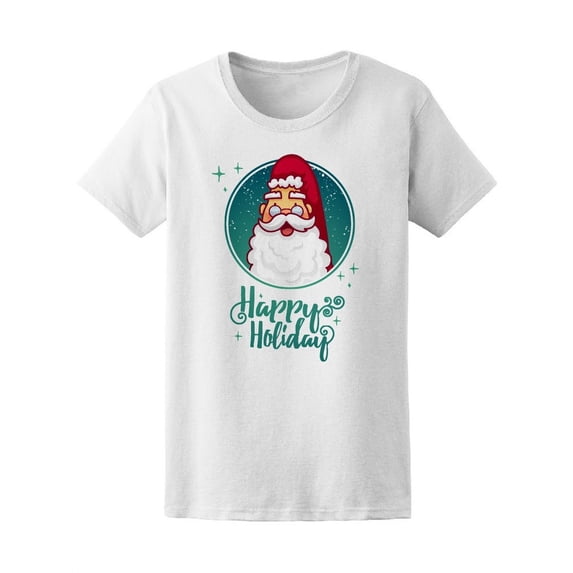 Happy Holiday, Santa Claus Joy T-Shirt Women -Image by Shutterstock, Female XX-Large