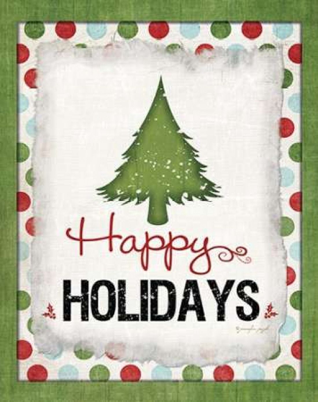 Happy Holidays Canvas Art - Jennifer Pugh (22 x 28)