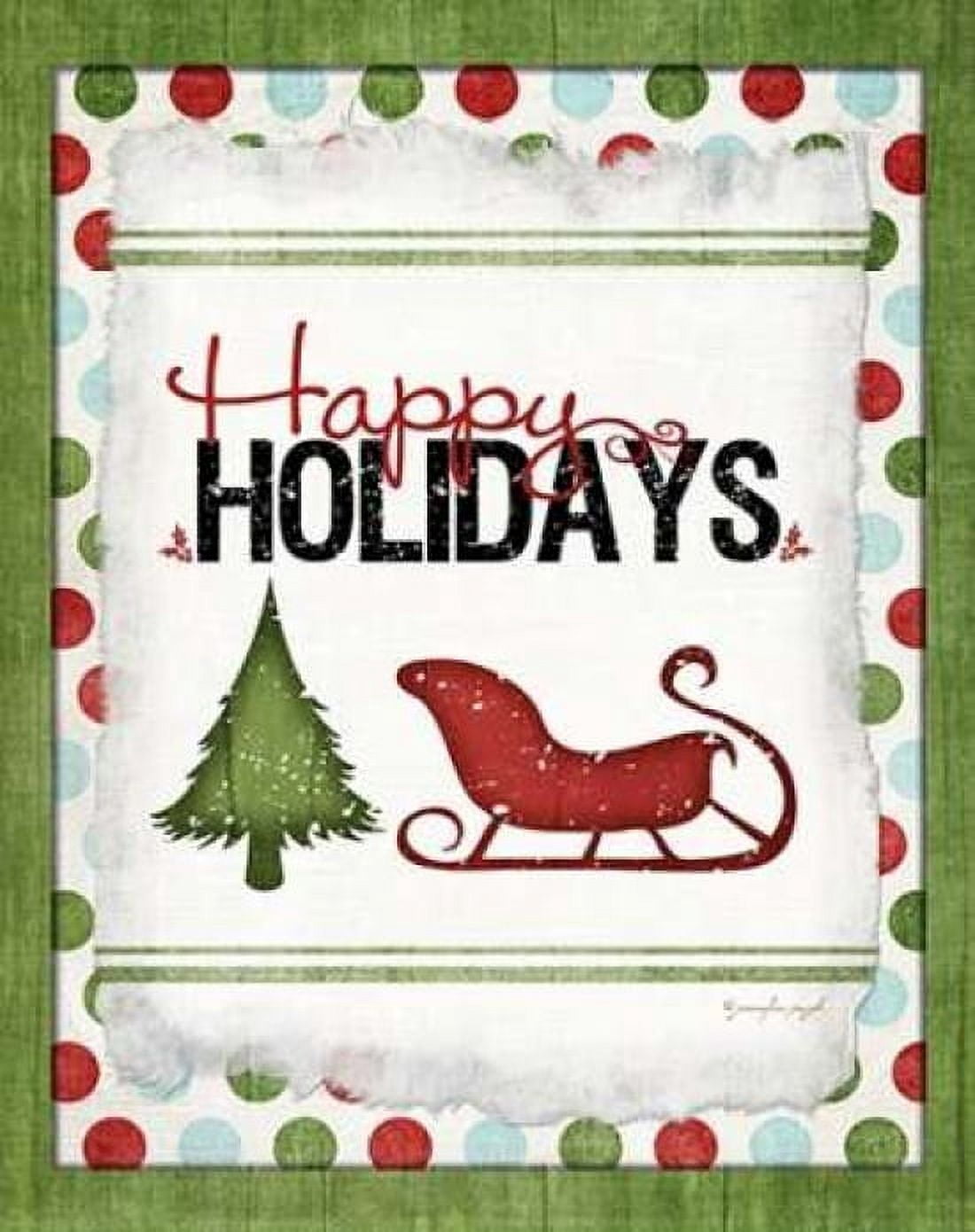 Happy Holidays Canvas Art - Jennifer Pugh (22 x 28)