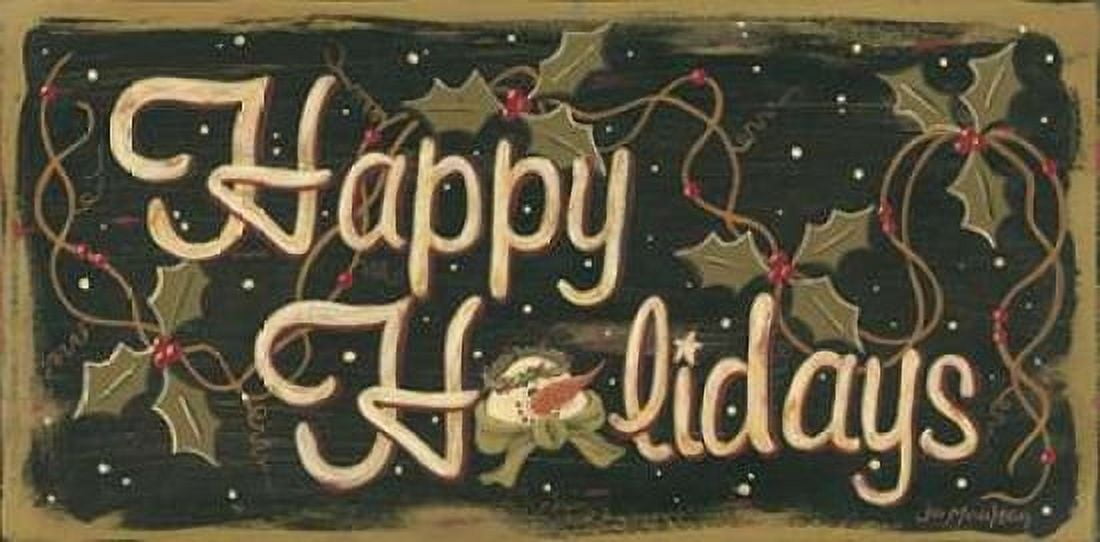 Happy Holidays Canvas Art - Jo Moulton (10 x 20)