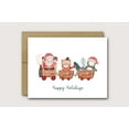 thumbnail image 1 of Happy Holidays Card with Santa, Bear, and Penguin – Cute Illustrated Christmas Greetings – Blank Inside – Perfect for Family & Friends Gifting, 1 of 2
