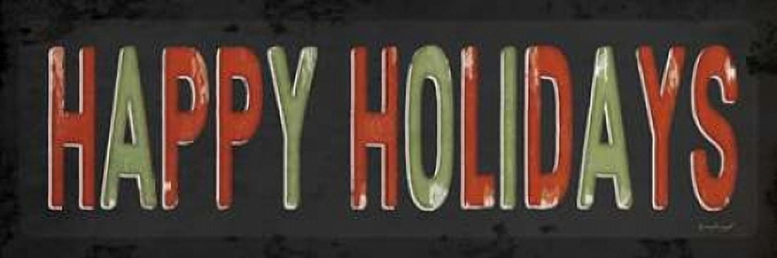 Happy Holidays Christmas Canvas Art - Jennifer Pugh (12 x 36)