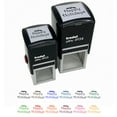 thumbnail image 1 of Happy Holidays Christmas Holly Festive Text Self-Inking Rubber Stamp Ink Stamper - Sky Blue Ink - Small 1 Inch, 1 of 7