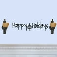 thumbnail image 1 of Happy Holidays Christmas Themed Laser Cut Solid Steel Decorative Home Accent Wall Sign Hanging, 1 of 3