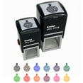thumbnail image 1 of Happy Holidays Cursive on Ornament Christmas Self-Inking Rubber Stamp Ink Stamper - Pink Ink - Small 1 Inch, 1 of 7