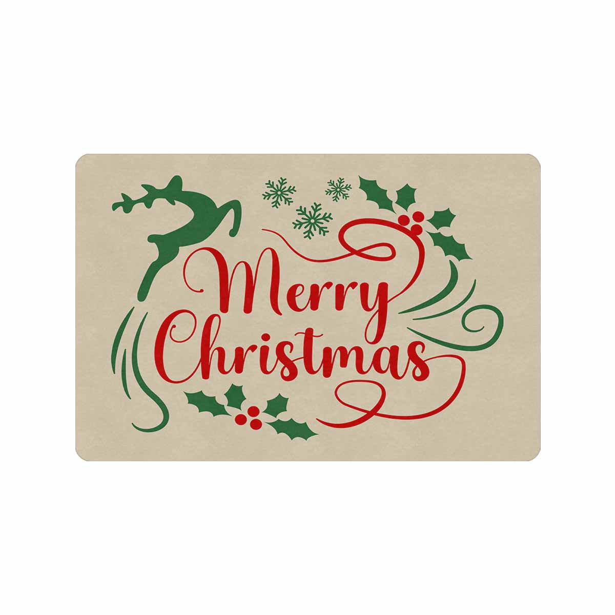 Happy Holidays Doormat, Holiday Farmhouse Mat, Outdoor