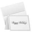 thumbnail image 1 of Happy Holidays - Elegant White Blank Fold Over Cards with Envelopes - for Christmas and New Year’s Greetings, Invitations, Thank You Card and Announcements - Blank Inside | 25 per Pack | 4.5 x 6", 1 of 6
