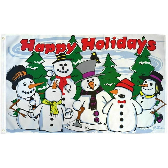 Happy Holidays Flag 3x5ft Holiday House Flag Seasonal Decor Christmas Flag