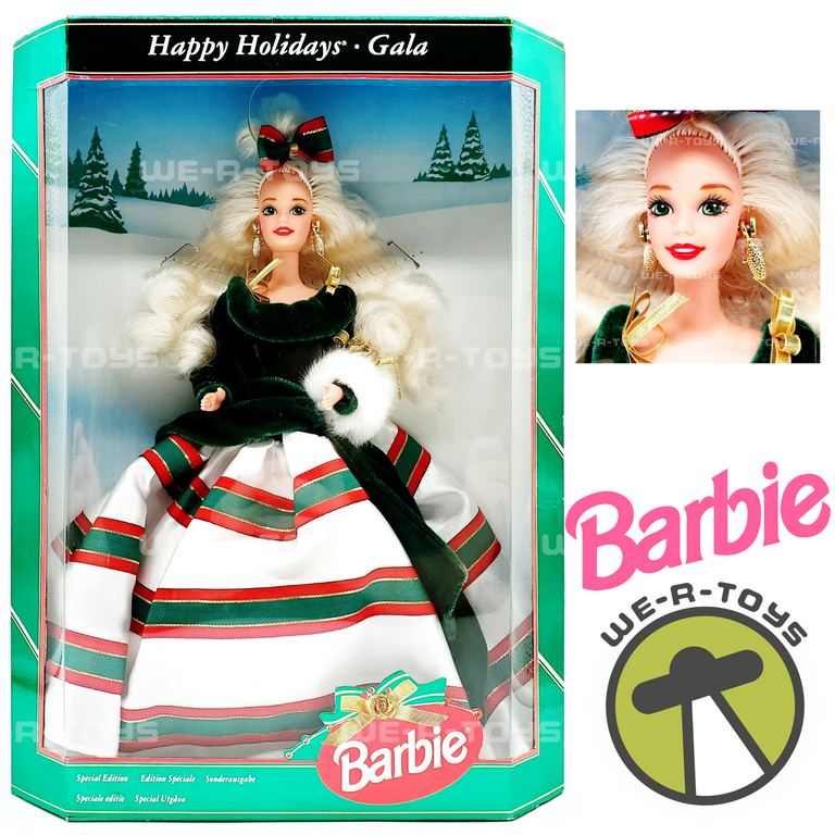 Happy Holidays Gala Barbie 1994 Mattel 13545 - Walmart.com