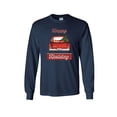thumbnail image 1 of Happy Holidays Holly Jolly Truck Christmas Long Sleeve T-shirt-Navy-xxl, 1 of 4